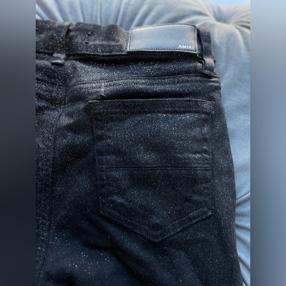 Amiri Women's Black Glitter Thrasher Jeans | Closet Label #120.) - Picture 10 of 16